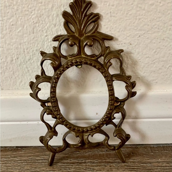 Vintage Ornate 12 Vintage Brass Ornate Picture Frame 4/7 Inch